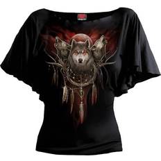 Clothing Cry Of The Wolf Batwing Sleeve Top - Black