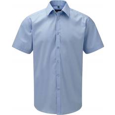 Russell Athletic Herringbone Short-Sleeved Shirt - Light Blue