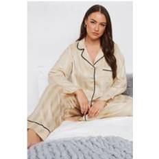 Polyester Schlafanzüge Yours Satin Pyjama Set - Gold