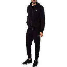 EA7 Zip Hooded Tracksuit - Black/White