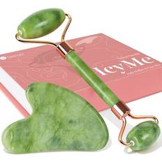 Gua Sha & Facial Massage Rollers Baimei Smart Sales Vision LLC, IcyMe Gua Sha & Jade Roller Facial Tools Face Roller and Gua Sha Set for Puffiness and Redness Reducing Skin Care Routine Self Care Gift for Men Women - Green C3