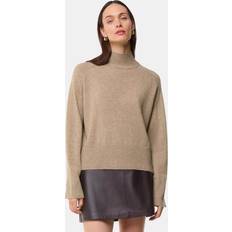Cashmere Jumpers Whistles Cashmere Funnel Neck Jumper - Oatmeal