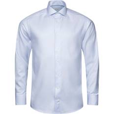 Eton Contemporary Fit Twill Shirt - Light Blue Melange