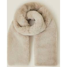 Accessorize Faux Fur Stole Scarf - Natural