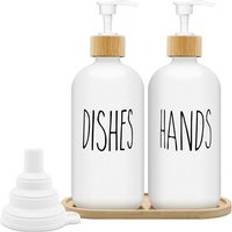 Matte White Soap Dispenser Set 500ml