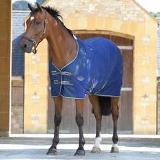 Equestrian Weatherbeeta Fleece Cooler Standard Neck - Dark Blue/Grey/White