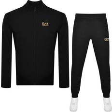 EA7 Zip Hooded Tracksuit - Black/White