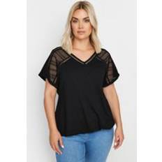 3XL Blouses Yours Bubble Hem Top - Black