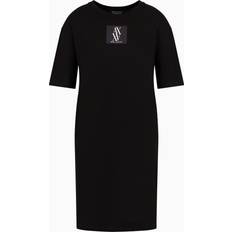 Armani Exchange Dresses Armani Exchange Patch Logo Jersey T-Dress - Black