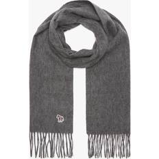 Paul Smith Men Scarfs Paul Smith Zebra Lambswool Scarf - Grey