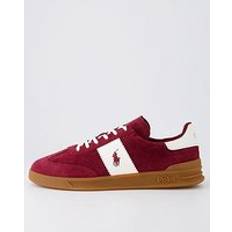 Ralph Lauren Heritage Aera Suede Trainers - Dark Red