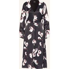 Midikjoler BOSS Satin V-neck Dress with Tulip Print