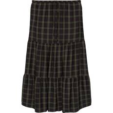 Vihreä Hameet Pull&Bear Tiered Maxi Skirt - Green Check