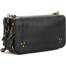 Jerome Dreyfuss Bobi Embossed Leather Handbag - Black