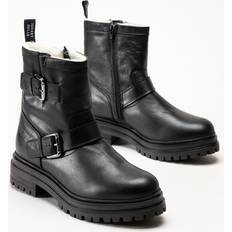 Skor Johnny Bulls Ullfodrade Boots I Skinn - Black