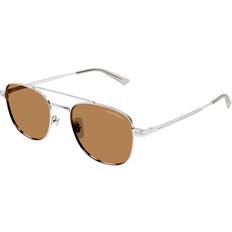 Solglasögon Montblanc Man MB0363S 005 Metal Solglasögon - Silver Brun