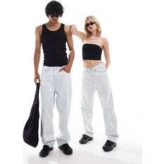 Weekday Galaxy Blekt Jeans Med Raka Ben - Isblå