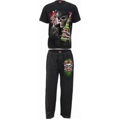 Negro Pijamas Spiral Direct Unisex Adult Triple Pajama Set - Black