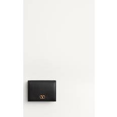 Valentino Garavani Vlogo Signature Grainy Calfskin Wallet - Black