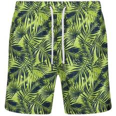 Green Swimming Trunks Regatta Loras Palm Print Swim Shorts - Lime Green