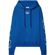 Off-White Hoodie Mit Bandana-Stickerei - Blau