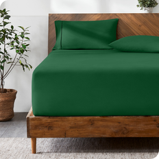 Bare Home Twin Extra Long Fitted Premium 1800 Microfiber Bed Sheet Green