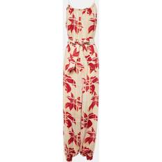 Loro Piana Jumpsuits & Overalls Loro Piana Cristina Floral Linen Jumpsuit - Beige