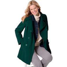 Woman Within Clothing Woman Within Plus Size Wool-Blend Double-Breasted Peacoat