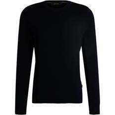 Mies - Silkki Neuleet BOSS Regular Fit Pullover - Dunkelblau