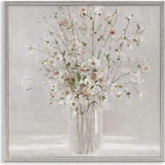 Wall Decorations Stupell Industries White Flower Vase Arrangement 17.0 H x 17.0 W x 1.5 D Framed Art