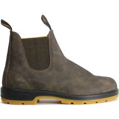 Blundstone Nubuck Leather Chelsea Boots - Rustic Brown Mustard