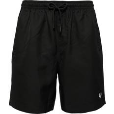 Fred Perry Men Swimwear Fred Perry Logo Embroidered Swim Shorts - Black