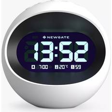 Newgate Newgate Clocks Centre of the Earth LCD Digital Alarm Clock, White