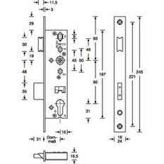 Mortice Locks SSF RR Einsteckschloss D DIN 18251-2