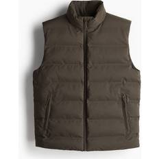 H&M Vests H&M Regular Fit Water-Repellent Puffer Vest - Green