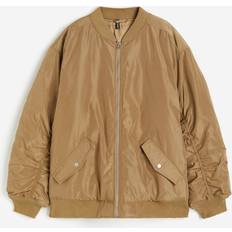 H&M Bomber Jackets H&M Oversized Bomber Jacket - Beige