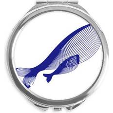 Blue Makeup Mirrors DIYthinker Ocean The Blue Whale Hand Compact Mirror - Portable