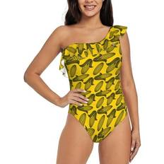 Yellow Swimsuits Bingfone Yellow Corn Print Swimsuit - Yellow