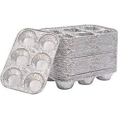 Muffin Cases Pan 6-Cup Aluminum Pans 20 Pack Muffin Case