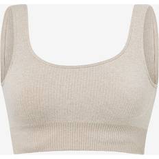 Beige - Fitness & Gymträning Underkläder aim'n Sport Bh Ribbed Seamless Bra - Beige