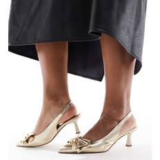 Buckle Heels & Pumps Yours Curve Slingback Pumps - Gold