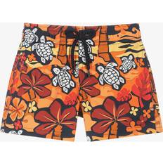 Orange Swim Shorts Children's Clothing Vilebrequin Tropical Print Swim Shorts - Orange