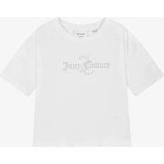 Juicy Couture Glitter Diamante Boxy Ss Tee - Vit