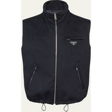Prada Tøj Prada Cashmere Down Vest - Bleu