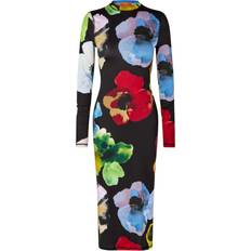 Stine Goya Kjoler Stine Goya Pullover Long Sleeve Midi Dress - Watercolor Bloom