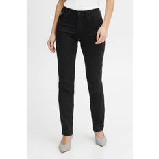 PULZ Jeans Housut & Shortsit PULZ Jeans PZKAROLINA HW - Black Denim