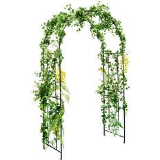 Costway Trellises Costway Metal Garden Arch Growing Stand Rack