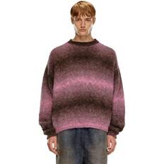 Herr - Lila - Stickade tröjor Diesel Alpaca Blend Neck Sweater - Multicolor