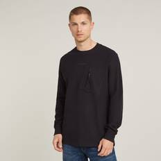 Tweeter Pocket Crewneck Sweater - Black