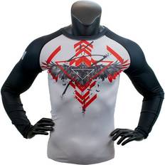 White Rash Guards & Base Layers Super Pro Langärmelige Rashguard Raven Blanc